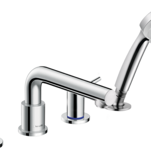 Hansgrohe Talis S 4-Hole Roman Tub Set Trim with 1.8 GPM Handshower in Chrome