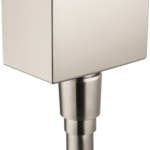 Hansgrohe FixFit Wall Outlet Square with Check Valves in Brushed Nickel