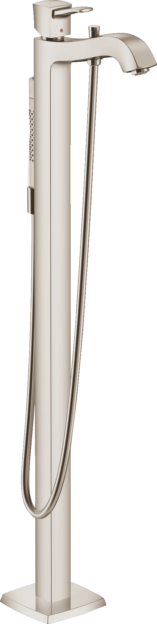 Hansgrohe Metropol Classic Freestanding Tub Filler Trim with 1.75 GPM Handshower in Brushed Nickel