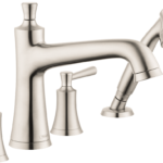 Hansgrohe Joleena 4-Hole Roman Tub Set Trim with 1.75 GPM Handshower in Brushed Nickel