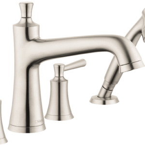 Hansgrohe Joleena 4-Hole Roman Tub Set Trim with 1.75 GPM Handshower in Brushed Nickel