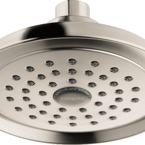 Hansgrohe Joleena Showerhead 150 1-Jet, 1.5 GPM in Brushed Nickel