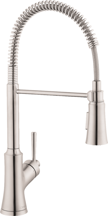 Hansgrohe Joleena Semi-Pro Kitchen Faucet, 2-Spray, 1.75 GPM in Steel Optic
