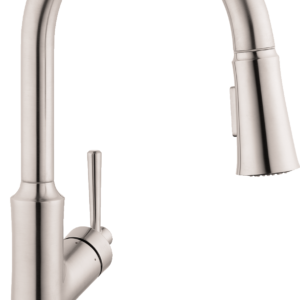 Hansgrohe Joleena HighArc Kitchen Faucet, 2-Spray Pull-Down, 1.75 GPM in Steel Optic