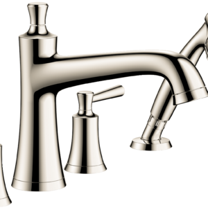 Hansgrohe Joleena 4-Hole Roman Tub Set Trim with 1.75 GPM Handshower in Polished Nickel