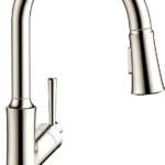 Hansgrohe Joleena HighArc Kitchen Faucet, 2-Spray Pull-Down, 1.75 GPM in Polished Nickel