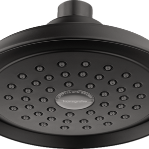 Hansgrohe Joleena Showerhead 150 1-Jet, 1.5 GPM in Matte Black