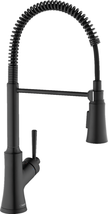 Hansgrohe Joleena Semi-Pro Kitchen Faucet, 2-Spray, 1.75 GPM in Matte Black