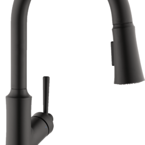 Hansgrohe Joleena HighArc Kitchen Faucet, 2-Spray Pull-Down, 1.75 GPM in Matte Black