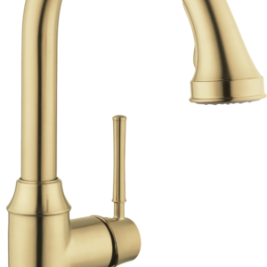 Hansgrohe Talis C HighArc Kitchen Faucet, 2-Spray Pull-Down, 1.75 GPM in Brushed Gold Optic
