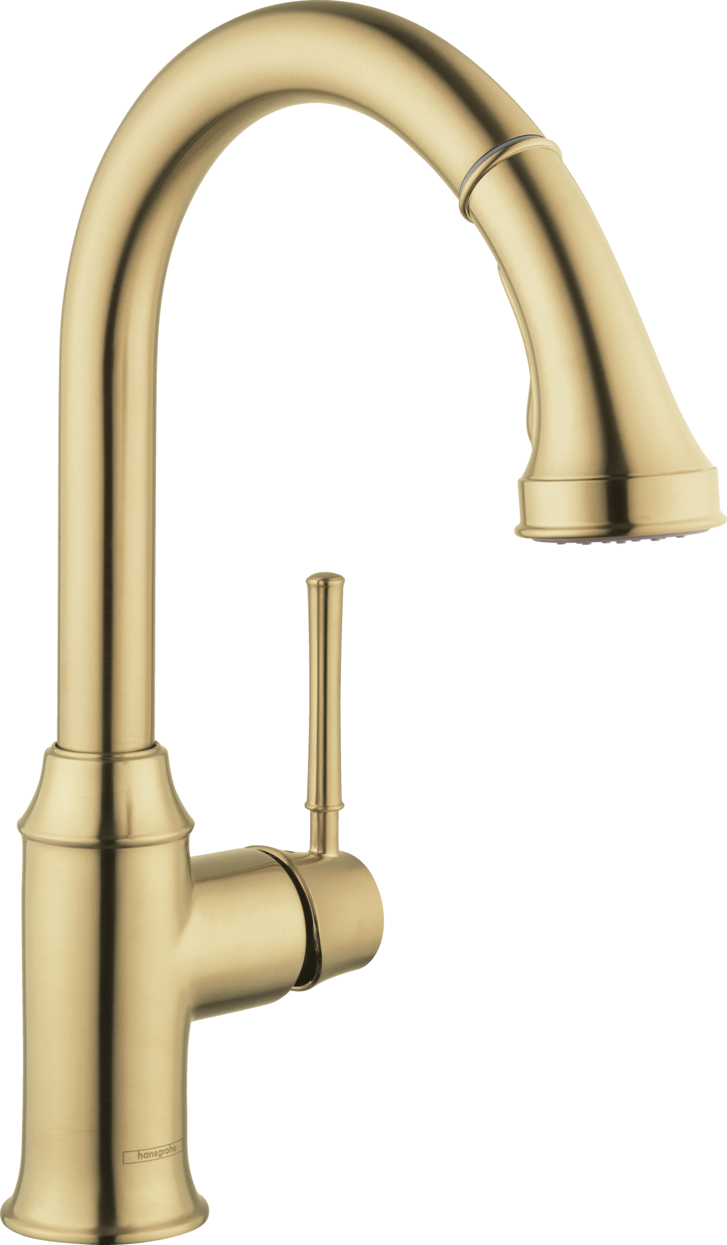 Hansgrohe Talis C HighArc Kitchen Faucet, 2-Spray Pull-Down, 1.75 GPM in Brushed Gold Optic
