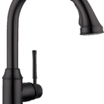 Hansgrohe Talis C HighArc Kitchen Faucet, 2-Spray Pull-Down, 1.75 GPM in Matte Black