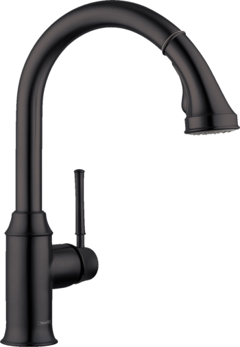 Hansgrohe Talis C HighArc Kitchen Faucet, 2-Spray Pull-Down, 1.75 GPM in Matte Black