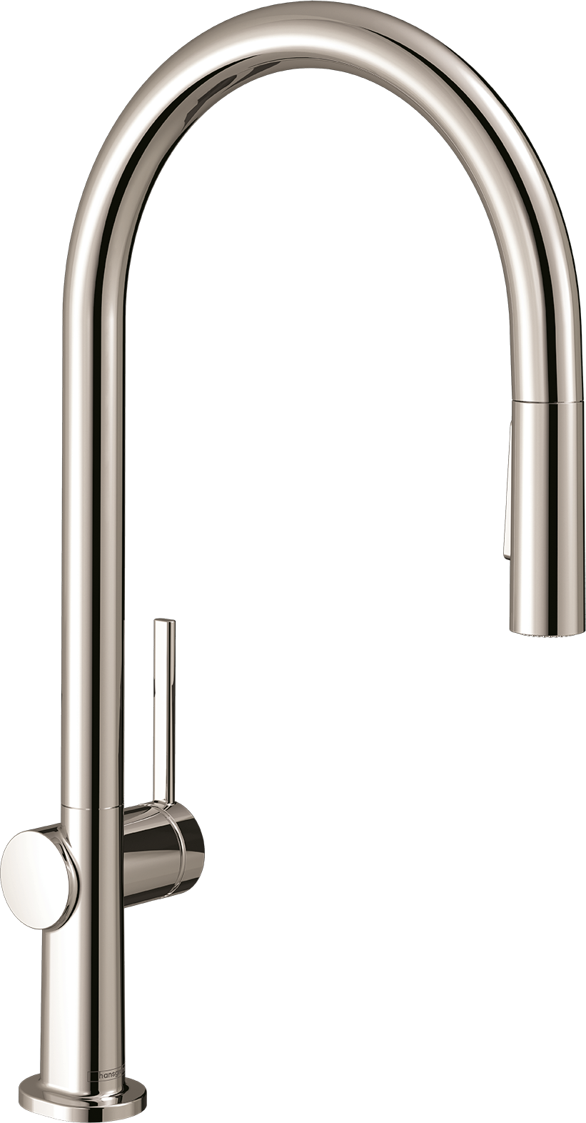 Hansgrohe Talis N HighArc Kitchen Faucet, O-Style 2-Spray Pull-Down, 1.75 GPM in Polished Nickel