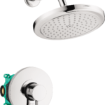 Hansgrohe Croma Pressure Balance Shower Set with Rough, 2.0 GPM  in Chrome