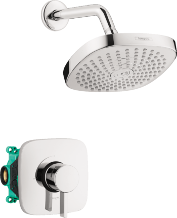 Hansgrohe Croma Select E Pressure Balance Shower Set with Rough, 2.0 GPM  in Chrome