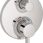 Hansgrohe Ecostat S Thermostatic Trim with Volume Control in Brushed Nickel