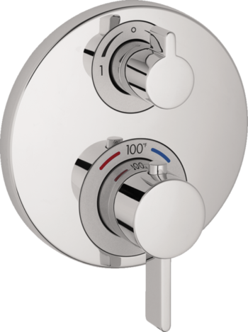 Hansgrohe Ecostat S Thermostatic Trim with Volume Control in Brushed Nickel