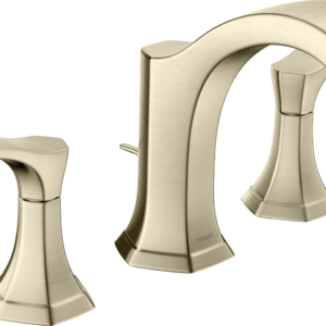 Hansgrohe Locarno Widespread Faucet 110 with pop-up drain, 1.2 GPM in Brushed Nickel