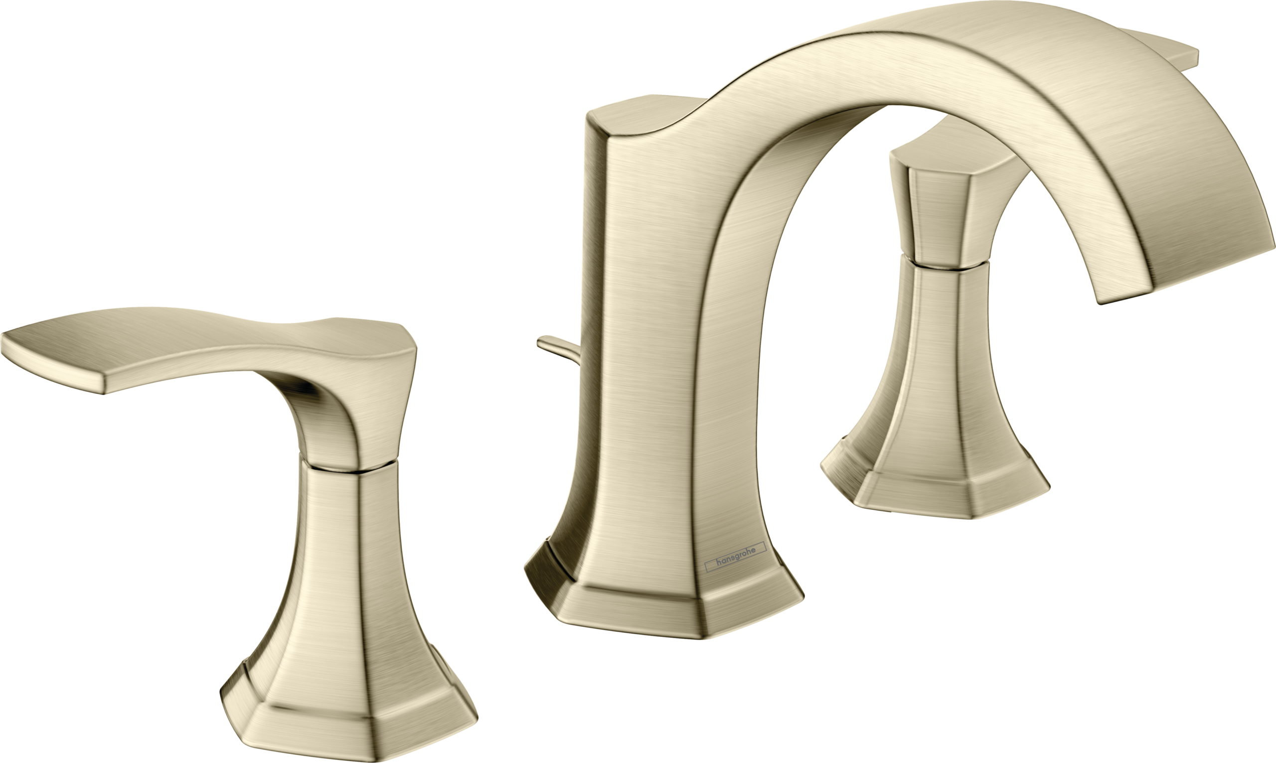 Hansgrohe Locarno Widespread Faucet 110 with pop-up drain, 1.2 GPM in Brushed Nickel