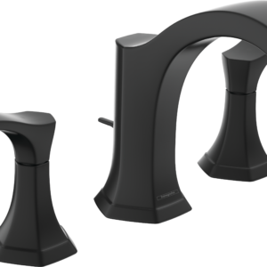 Hansgrohe Locarno Widespread Faucet 110 with pop-up drain, 1.2 GPM in Matte Black