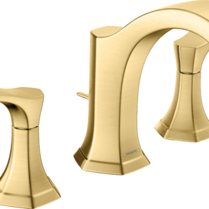 Hansgrohe Locarno Widespread Faucet 110 with pop-up drain, 1.2 GPM in Brushed Gold Optic