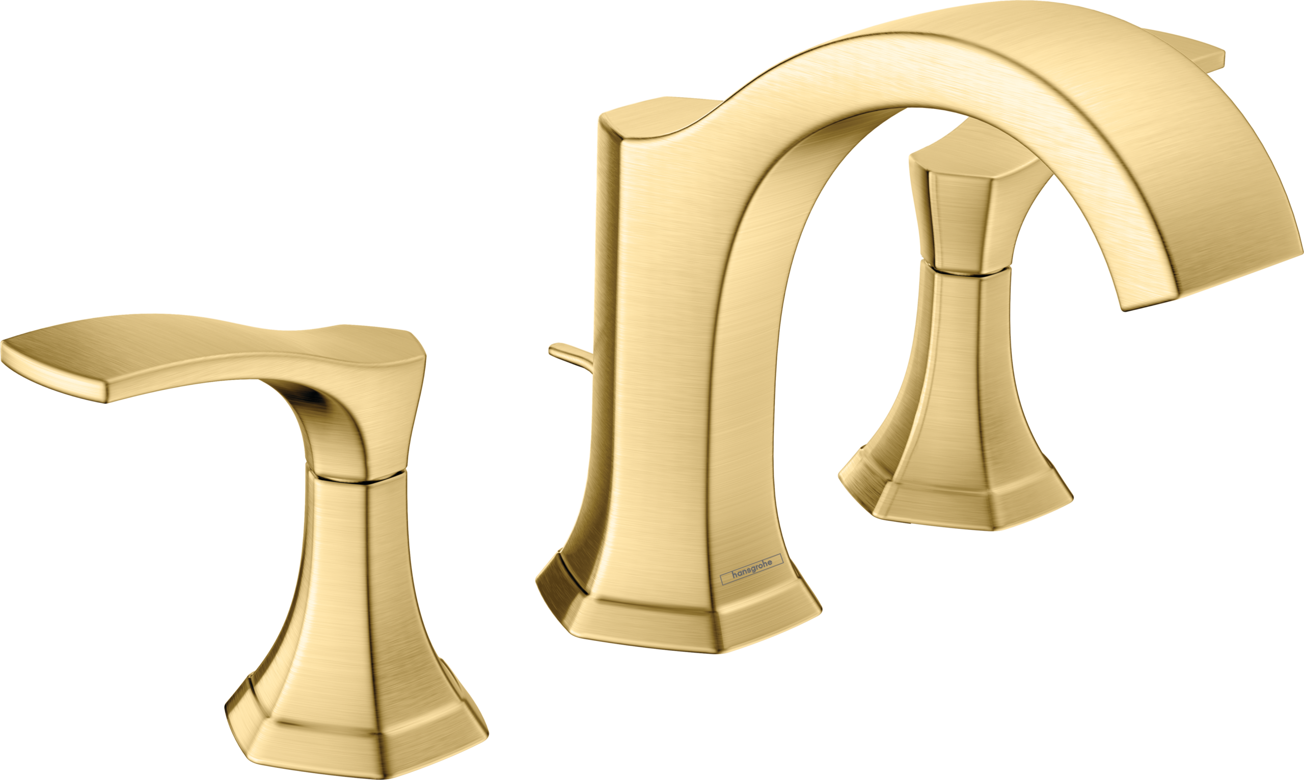 Hansgrohe Locarno Widespread Faucet 110 with pop-up drain, 1.2 GPM in Brushed Gold Optic