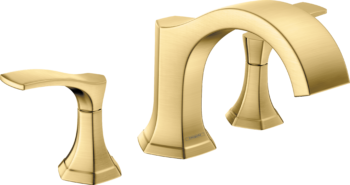 Hansgrohe Locarno 3-Hole Roman Tub Set Trim in Brushed Gold Optic