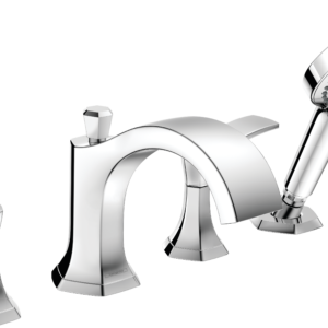 Hansgrohe Locarno 4-Hole Roman Tub Set Trim with 1.75 GPM Handshower in Chrome