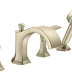 Hansgrohe Locarno 4-Hole Roman Tub Set Trim with 1.75 GPM Handshower in Brushed Nickel