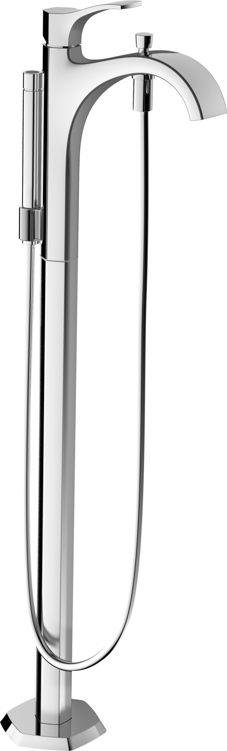 Hansgrohe Locarno Freestanding Tub Filler Trim with 1.75 GPM Handshower in Chrome