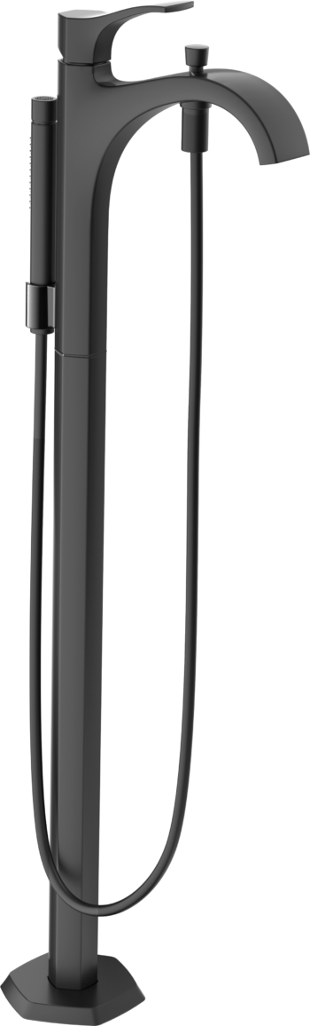 Hansgrohe Locarno Freestanding Tub Filler Trim with 1.75 GPM Handshower in Matte Black
