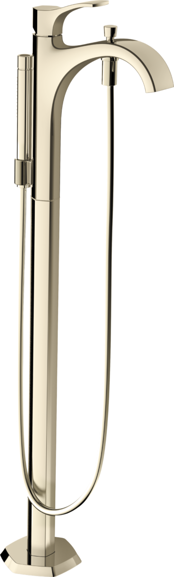 Hansgrohe Locarno Freestanding Tub Filler Trim with 1.75 GPM Handshower in Polished Nickel