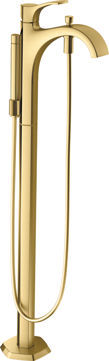 Hansgrohe Locarno Freestanding Tub Filler Trim with 1.75 GPM Handshower in Brushed Gold Optic