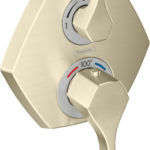 Hansgrohe Locarno Thermostatic Trim with Volume Control and Diverter in Brushed Nickel
