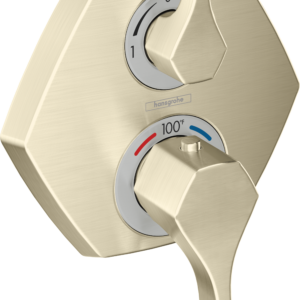 Hansgrohe Locarno Thermostatic Trim with Volume Control and Diverter in Brushed Nickel