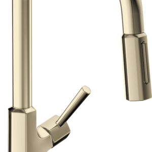 Hansgrohe Locarno HighArc Kitchen Faucet, 2-Spray Pull-Down, 1.75 GPM in Polished Nickel