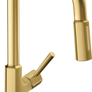 Hansgrohe Locarno HighArc Kitchen Faucet, 2-Spray Pull-Down, 1.75 GPM in Brushed Gold Optic