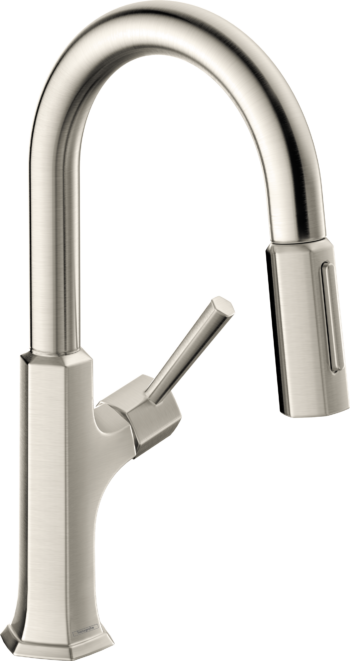 Hansgrohe Locarno Prep Kitchen Faucet, 2-Spray Pull-Down, 1.75 GPM in Steel Optic
