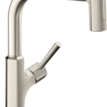 Hansgrohe Locarno HighArc Kitchen Faucet, 2-Spray Pull-Out, 1.75 GPM in Steel Optic
