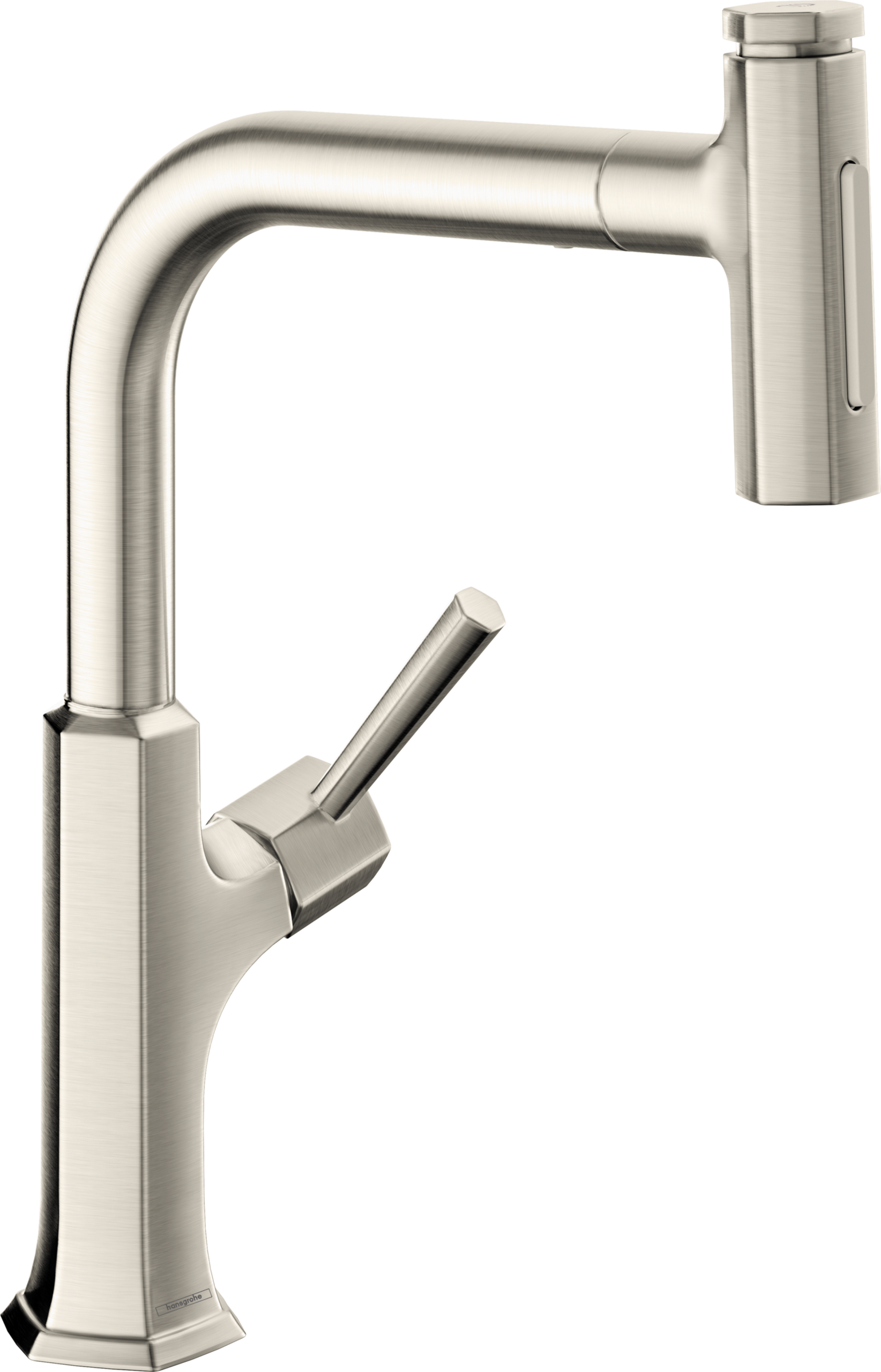 Hansgrohe Locarno HighArc Kitchen Faucet, 2-Spray Pull-Out, 1.75 GPM in Steel Optic