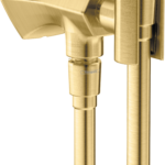 Hansgrohe Locarno Handshower Holder with Outlet in Brushed Gold Optic