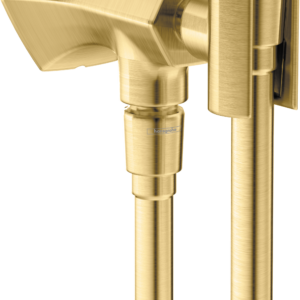 Hansgrohe Locarno Handshower Holder with Outlet in Brushed Gold Optic