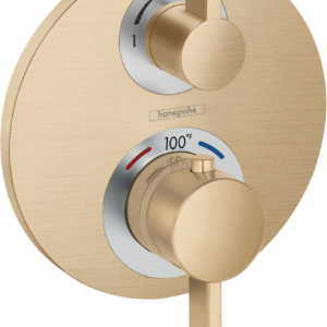 Hansgrohe Ecostat S Thermostatic Trim with Volume Control and Diverter in Brushed Bronze
