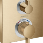 Hansgrohe Ecostat Square Thermostatic Trim with Volume Control and Diverter in Brushed Bronze