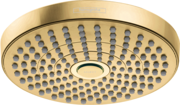 Hansgrohe Croma Select S Showerhead 180 2-Jet, 1.8 GPM in Brushed Gold Optic