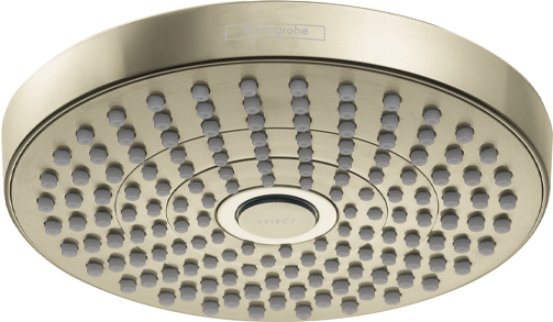 Hansgrohe Croma Select S Showerhead 180 2-Jet, 1.8 GPM in Polished Nickel