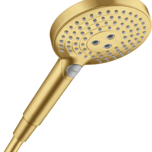 Hansgrohe Raindance Select S Handshower 120 3-Jet PowderRain, 1.75 GPM in Brushed Gold Optic