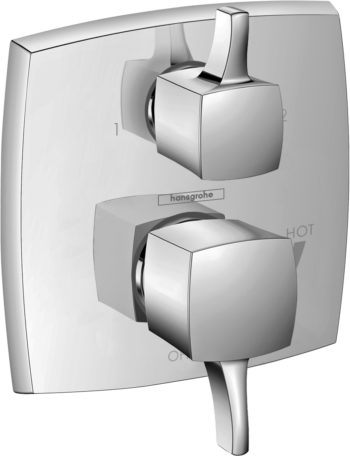 Hansgrohe Ecostat Classic Pressure Balance Trim Classic Square with Diverter in Chrome