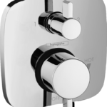 Hansgrohe Ecostat Pressure Balance Trim Square with Diverter in Chrome